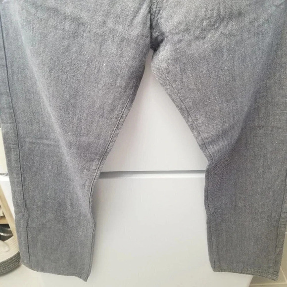 Agave Men's Gringo Straight Leg Linen Cotton  Grey Jeans Size 34 - Picture 11 of 13